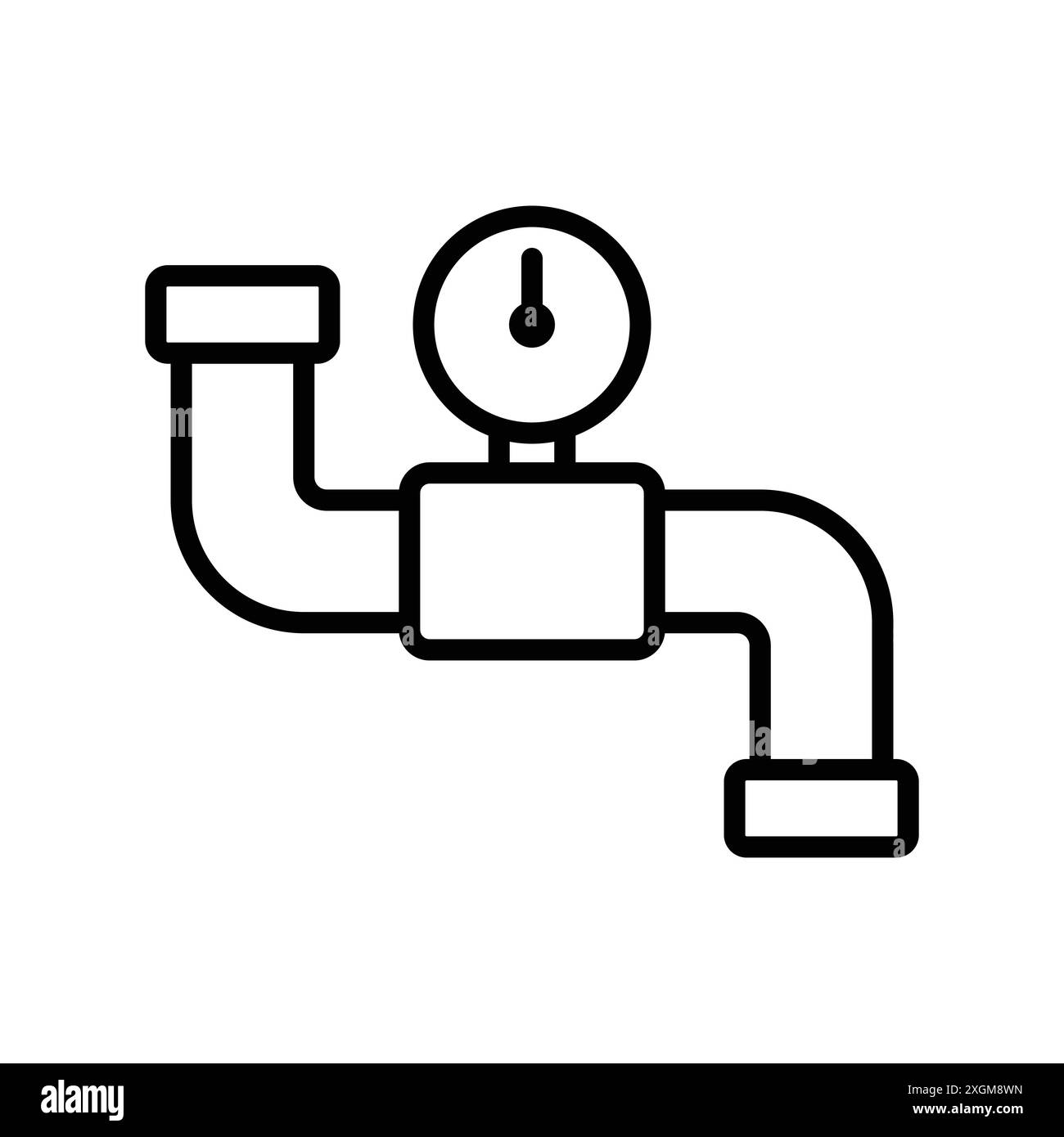 Vektor-Designvorlage für Rohrleitungen in weißem Hintergrund Stock Vektor