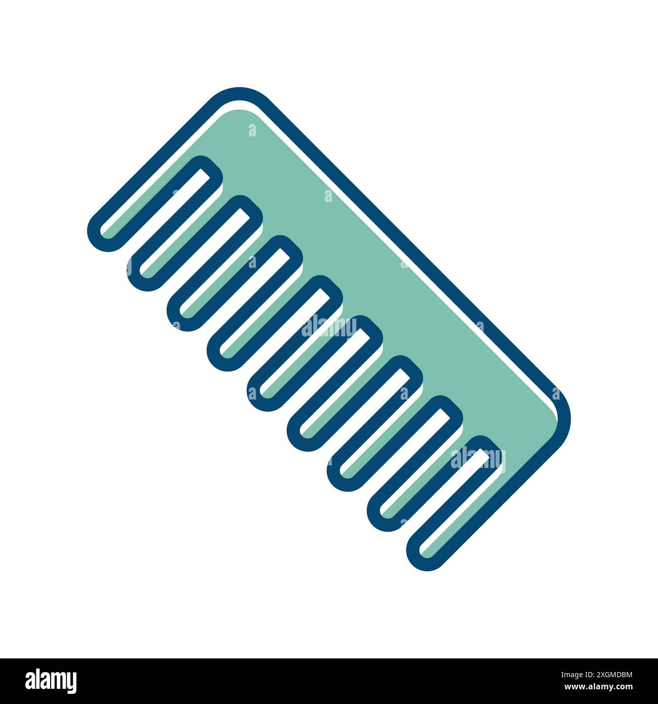 Designvorlage für Kamm-Symbol-Vektor in weißem Hintergrund Stock Vektor