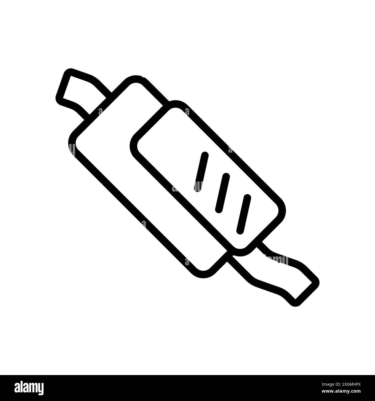 Schalldämpfersymbol Vektor-Designvorlage in weißem Hintergrund Stock Vektor