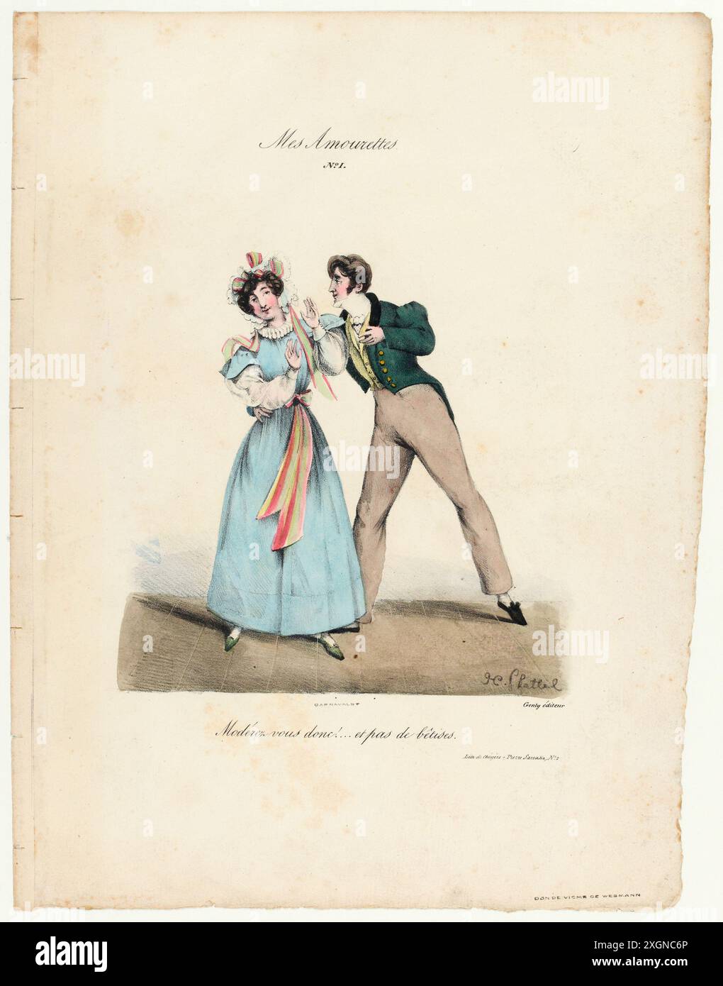 Plattel, Henri Daniel (Dessinateur-lithographe) | Chéyère ou Dechéyère, Alexandre (Imprimeur-lithographe) | Formentin, Joséphine Clémence (Redaktion) | Genty (Redaktion) Stockfoto