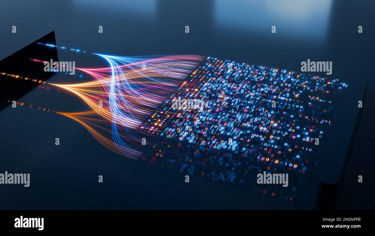 Big Data-basierte künstliche Intelligenz und -Analyse: KI, Datenwissenschaft, Technologie, Analyse und Visualisierung mit neuronalen Netzwerken und maschinellem Lear Stockfoto