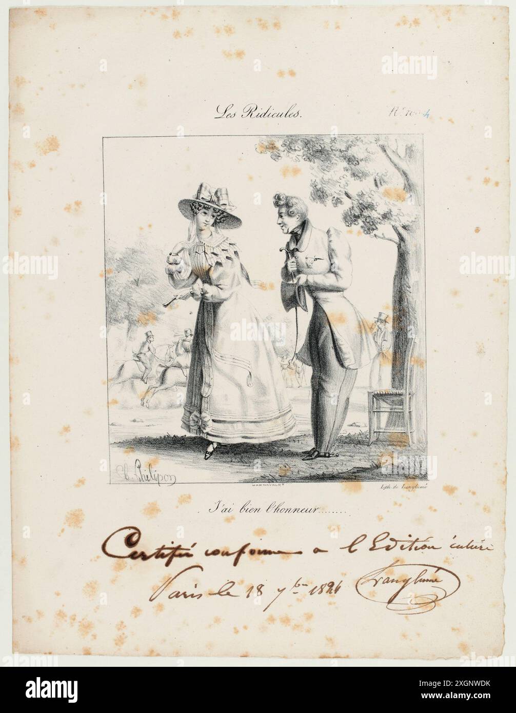 Philipon, Charles (Dessinateur-lithographe) | Langlumé, Pierre (Imprimeur-lithographe) Stockfoto