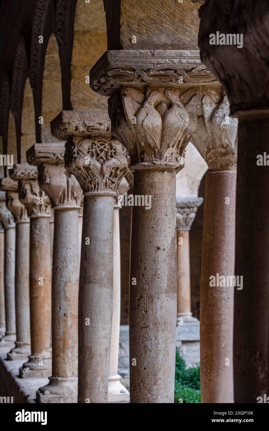 Kreuzgang von Santo Domingo de Silos, Provinz Burgos, Spanien Stockfoto