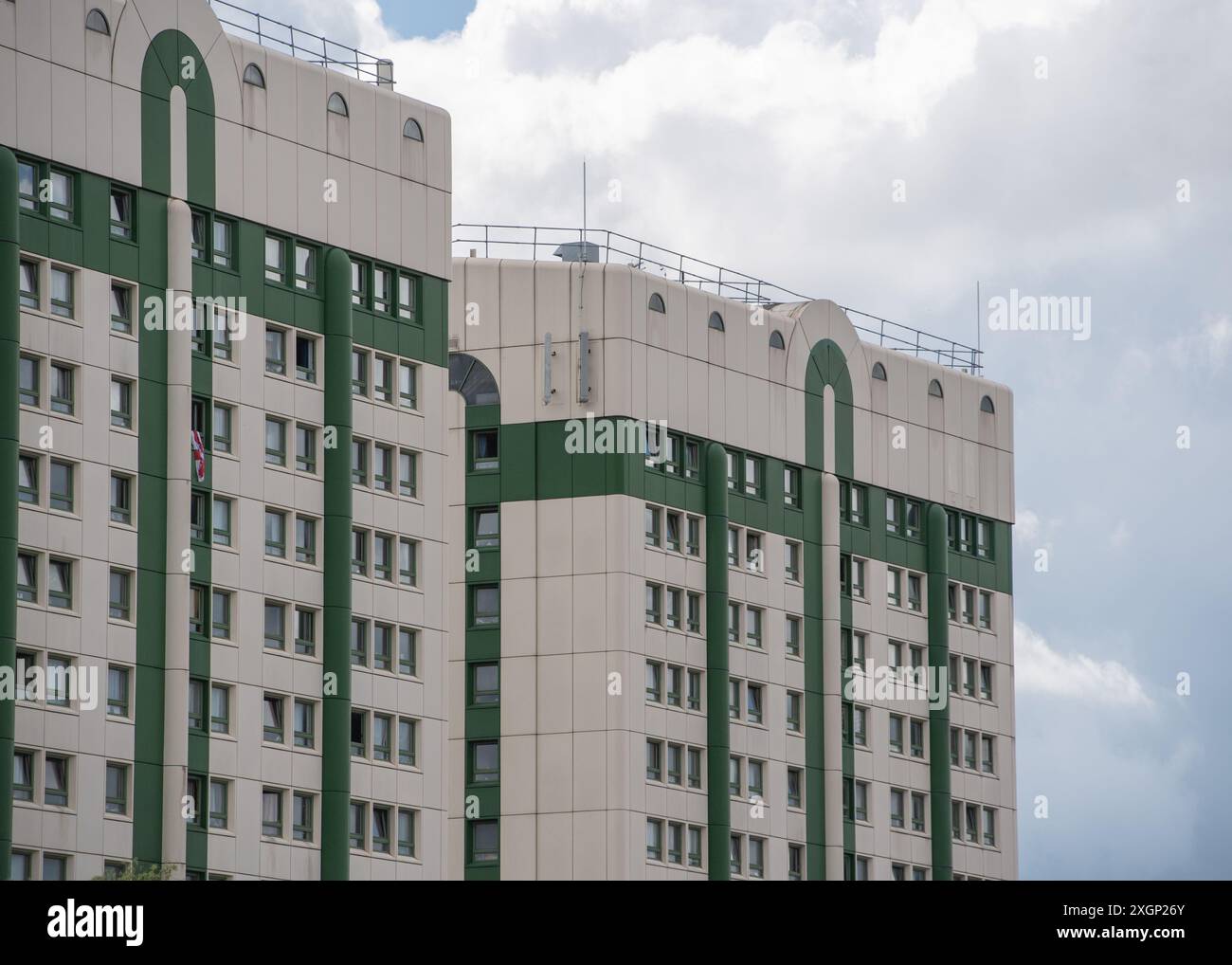 Blick auf das Wohngut Lancashire Hill in Stockport, Greater Manchester. Stockfoto