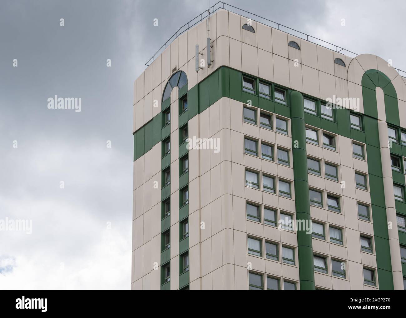 Blick auf das Wohngut Lancashire Hill in Stockport, Greater Manchester. Stockfoto