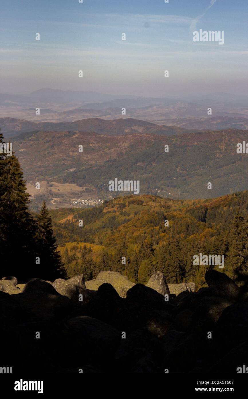 Bulgarien, Panoramablick vom Gipfel des Berges Stockfoto