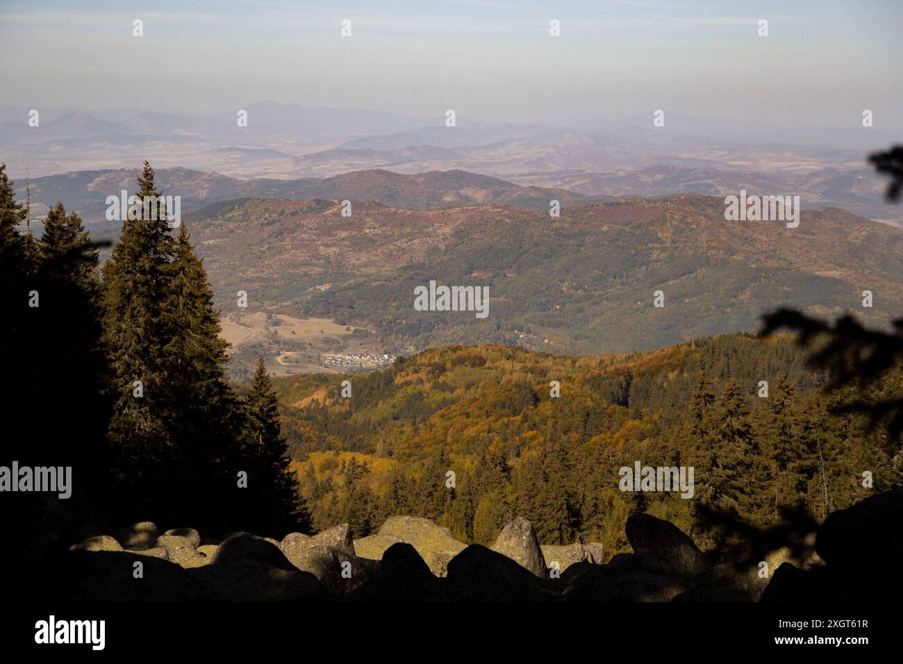 Bulgarien, Panoramablick vom Gipfel des Berges Stockfoto