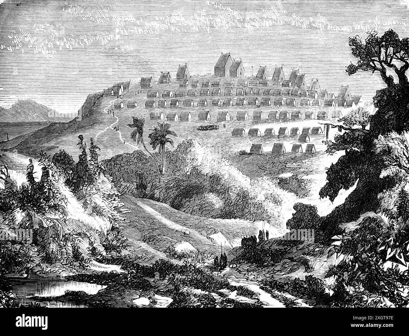 Antananarivo oder Tananarive, Hauptstadt von Madagaskar, Afrika, historische Abbildung 1886 Stockfoto