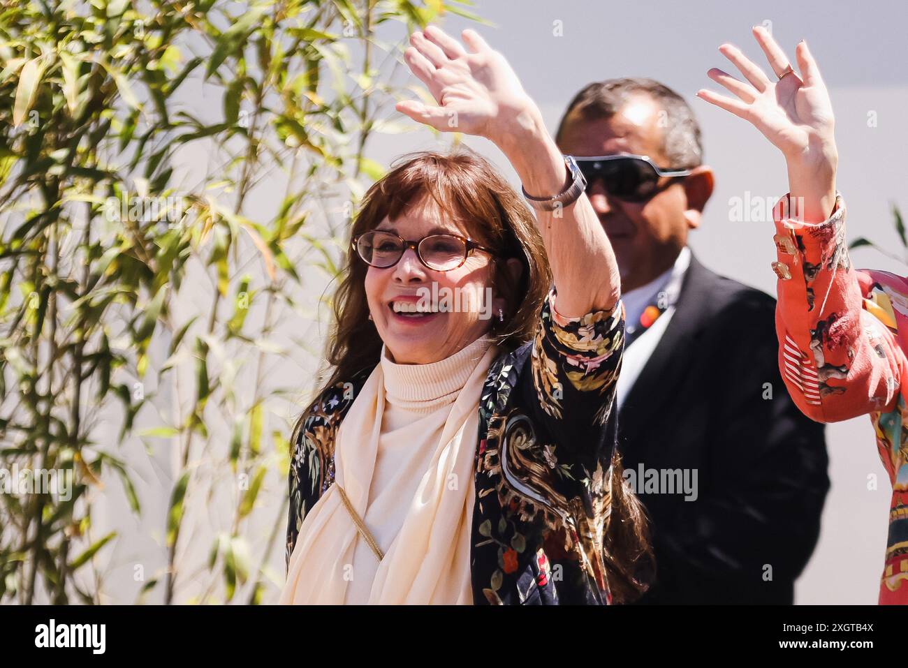 Talia Shire trifft am 17. Mai 2024 beim Fotoaufruf von Megalopolis während des 77. Festivals de Cannes in Cannes ein (Foto: Alessandro Bremec/NurPhoto). Stockfoto