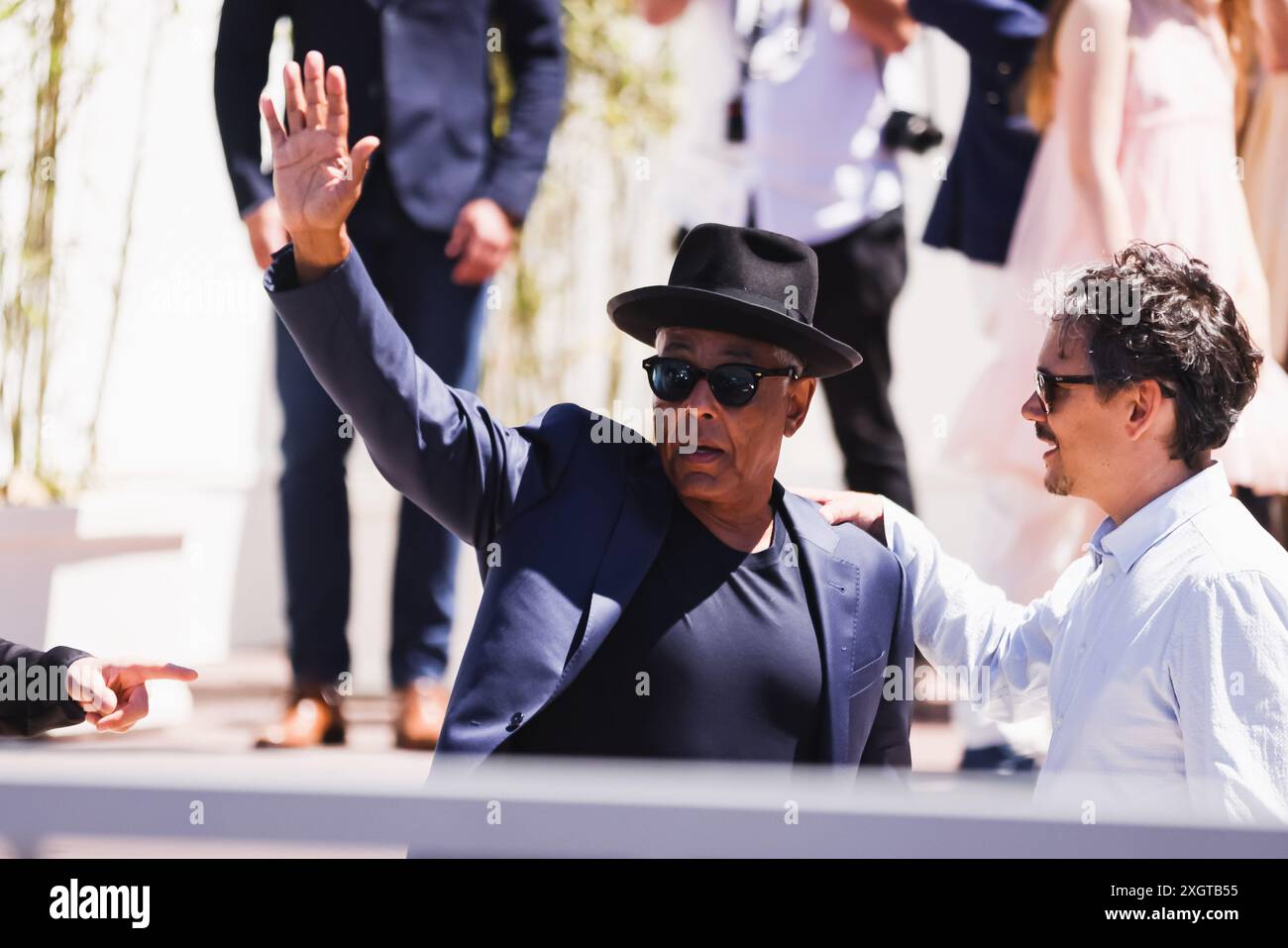 Giancarlo Esposito trifft am 17. Mai 2024 beim Fotoaufruf von Megalopolis während des 77. Festivals de Cannes in Cannes ein (Foto: Alessandro Bremec/NurPhoto). Stockfoto