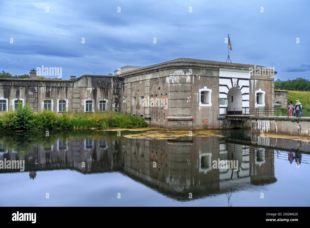 Fort van Liezele, besterhaltene Festung des Festungsgebietes von Antwerpen, heute Museum des 1. Weltkriegs in der Nähe von Puurs-Sint-Amands, Provinz Antwerpen, Belgien Stockfoto