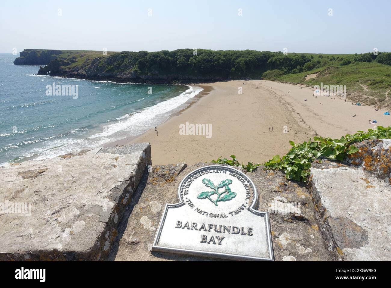 Barafundle Bay Pemborkeshire South Wales Stockfoto