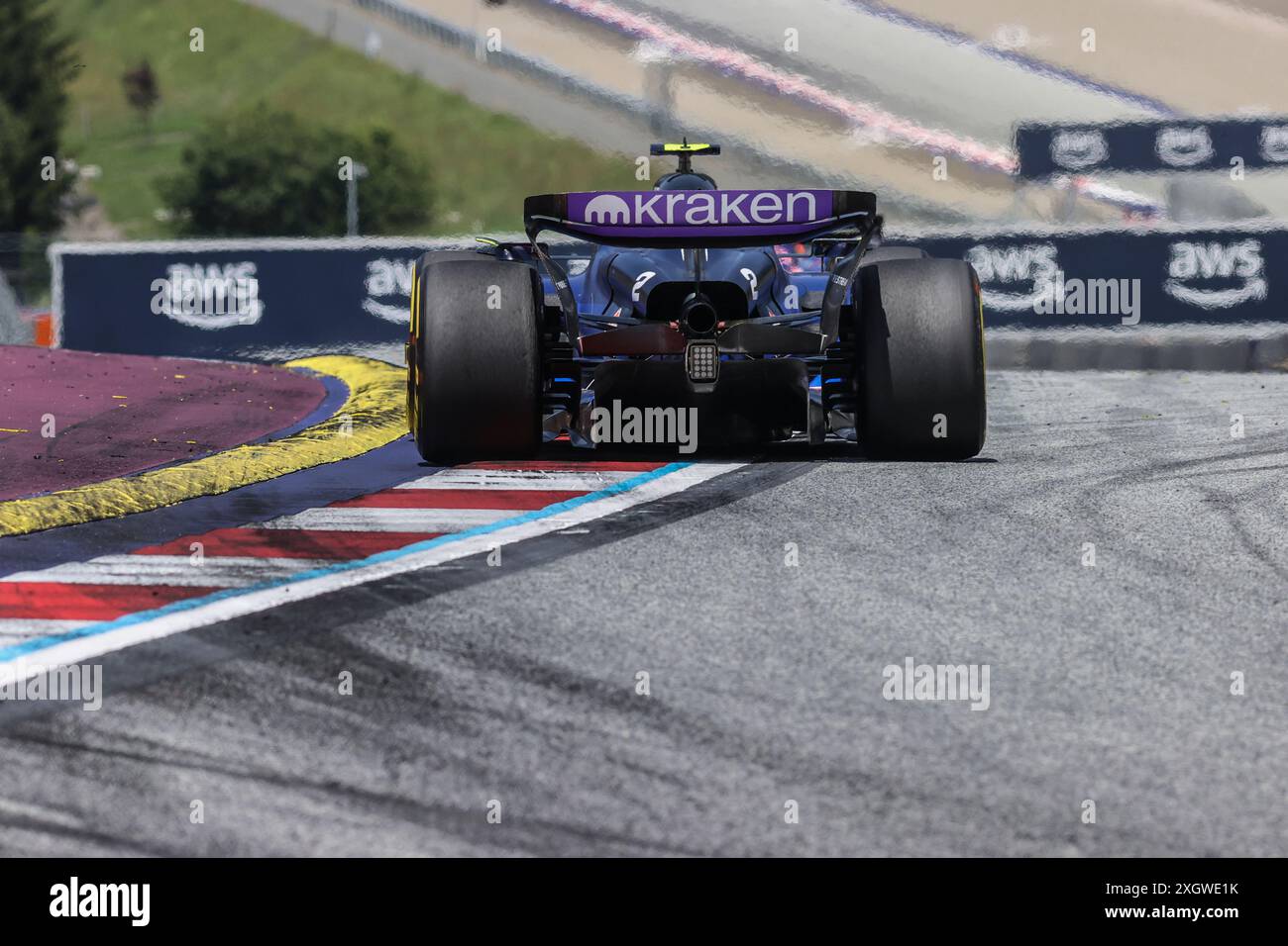 Spielberg, Österreich. Juni 2024. Formel 1 Quatar Airlines großer Preis von Österreich am Red Bull Ring, Österreich. Im Bild: #2 Logan Sargeant (USA) von Williams Racing in Williams FW46 © Piotr Zajac/Alamy Live News Stockfoto