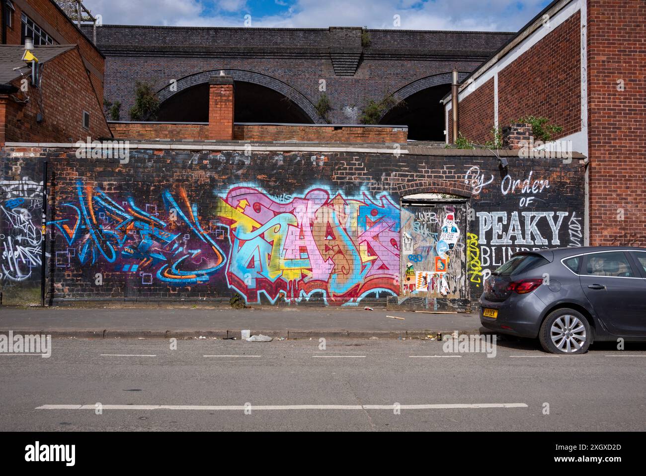 Urbane Szene in Digbeth, Birmingham, Großbritannien Stockfoto