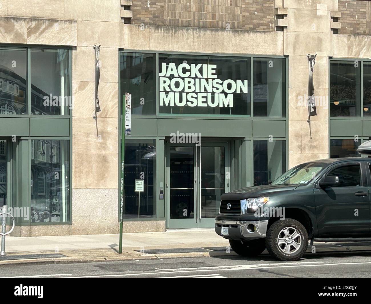 Jackie Robinson Museum, Außenansicht des Gebäudes, New York City, New York, USA Stockfoto
