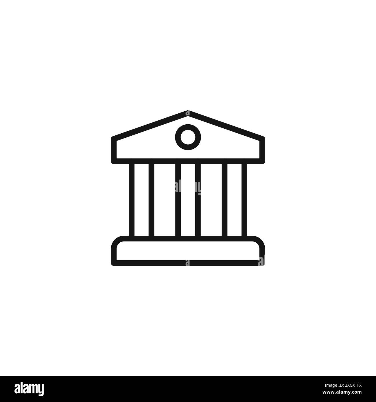 Banksymbol Logo Vektorumrandung in Schwarz-weiß Stock Vektor