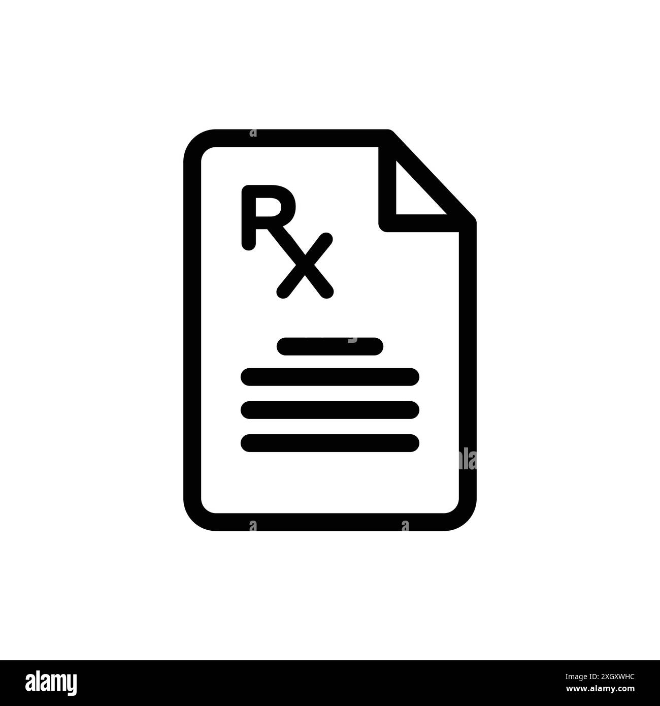 RX Symbol Logo Vektorumrandung in Schwarz-weiß Stock Vektor