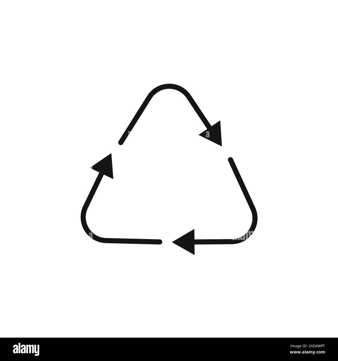 Recyceln Sie das Symbol Logo Vektorkontur in Schwarz-weiß Stock Vektor