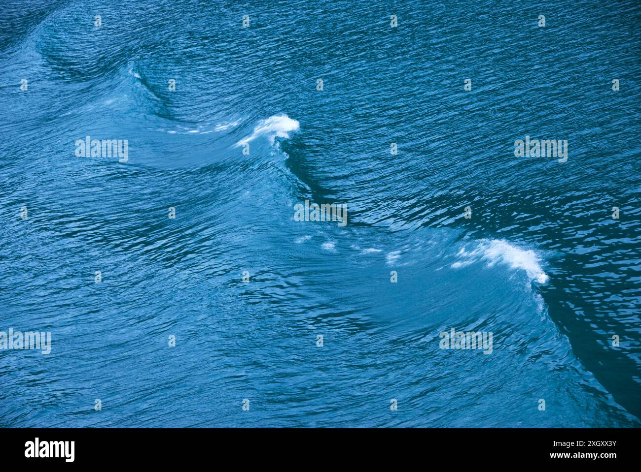 Wellen vom Schiff - Golf von Alaska, Alaska, USA Stockfoto