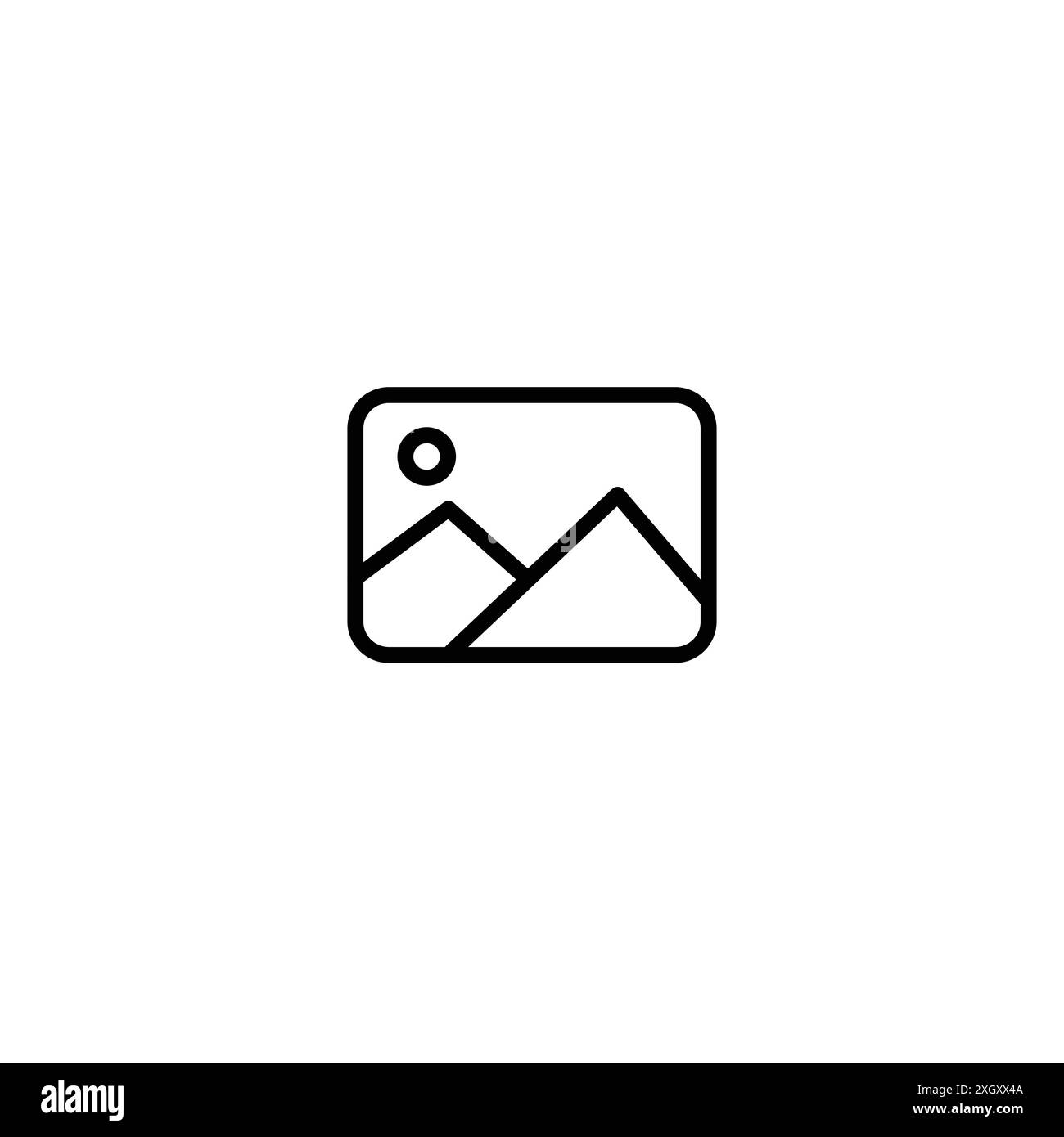 Bildsymbol Logo Vektorumrandung in Schwarz-weiß Stock Vektor