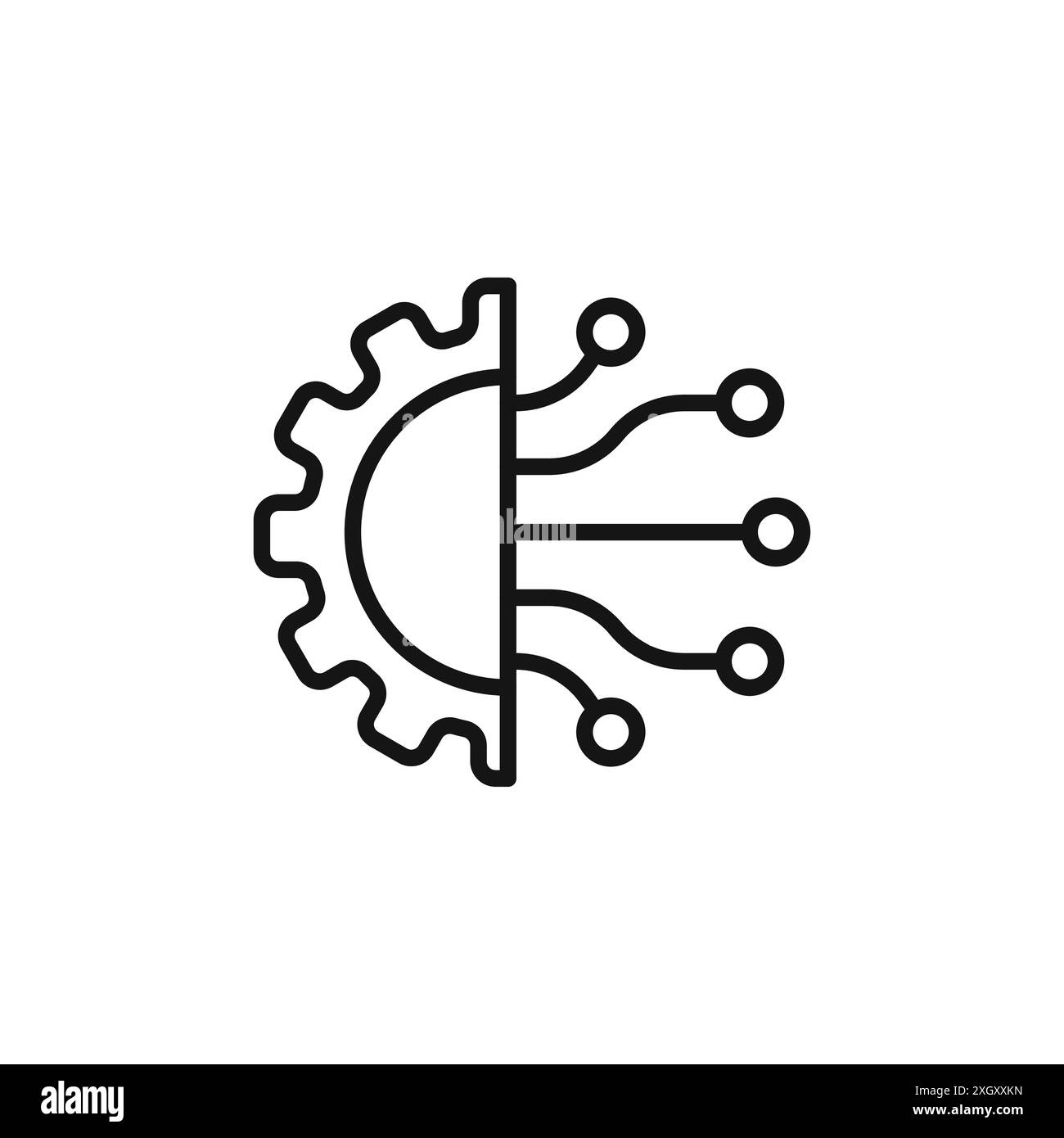 Transformieren Sie das Symbol Logo Vektorkontur in Schwarz-weiß Stock Vektor