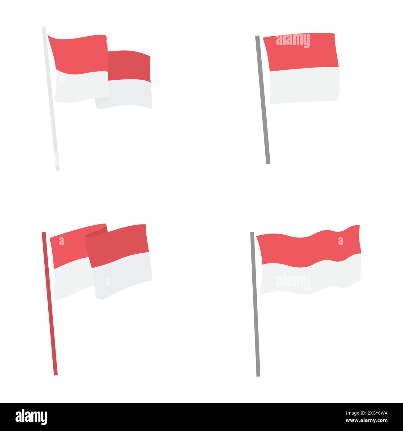 Indonesisches Gedenkfeiertag Zur Feier Des Unabhängigkeitstages Der Roten Flagge Stock Vektor