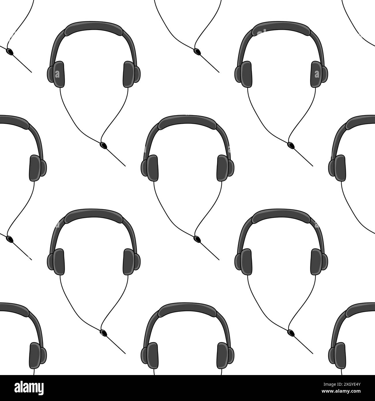 Farbiges Nahtmuster. Cartoon-Stil. Von Hand gezeichnet. Vektorgrafik isoliert auf weißem Hintergrund. Für Papier, Poster, Banner. Stock Vektor