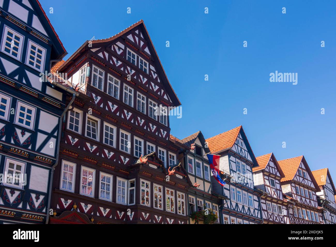 Altstadt, Fachwerkhäuser in Allendorf Bad Sooden-Allendorf Nordhessen Hessen, Hessen Deutschland Stockfoto