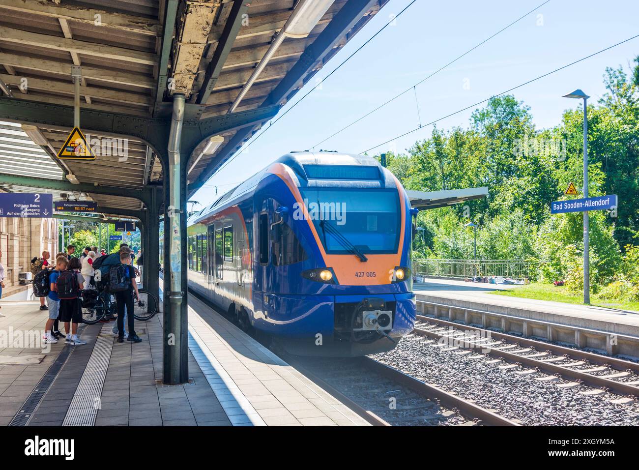 Bahnhof Bad Sooden-Allendorf, Ortszug von Cantus Bad Sooden-Allendorf Nordhessen Hessen, Hessen Deutschland Stockfoto