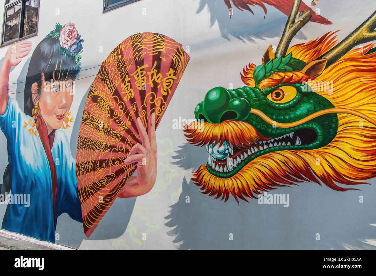 Street Art in Talad Noi, Chinatown, Bangkok, Thailand Stockfoto