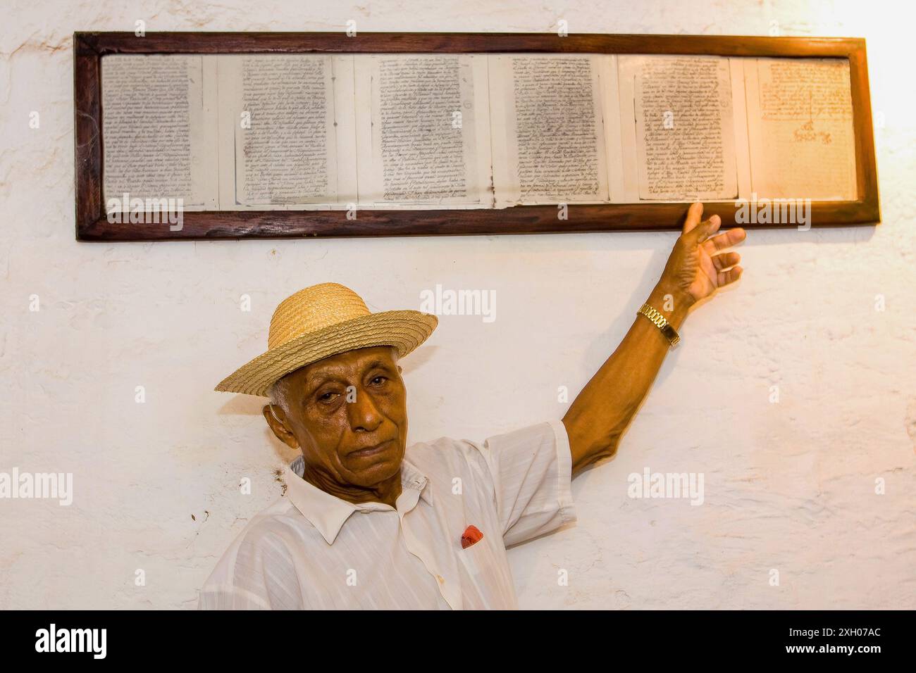 Panama, historisches Museum in Los Santas, wo sie den ursprünglichen Akt der Unabhängigkeit von Kolumbien im Jahr 1821 behalten. Stockfoto