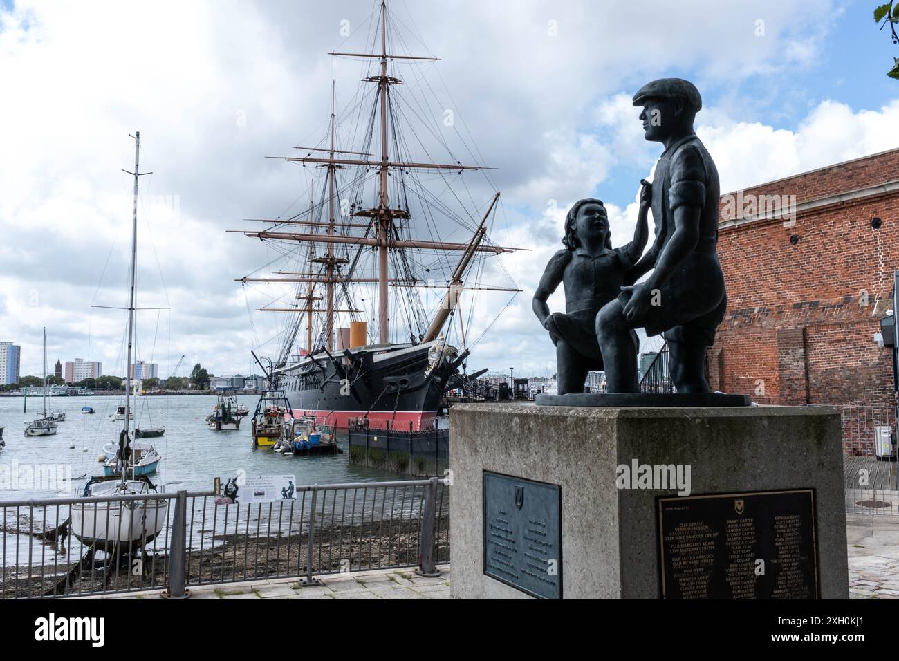 Gunwharf Quays, Portsmouth, Großbritannien Stockfoto