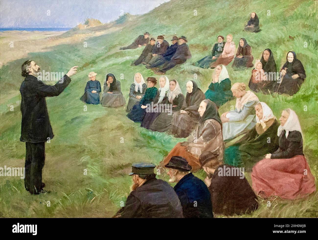 Anna Ancher - Eine Feldpredigt - 1903 Stockfoto