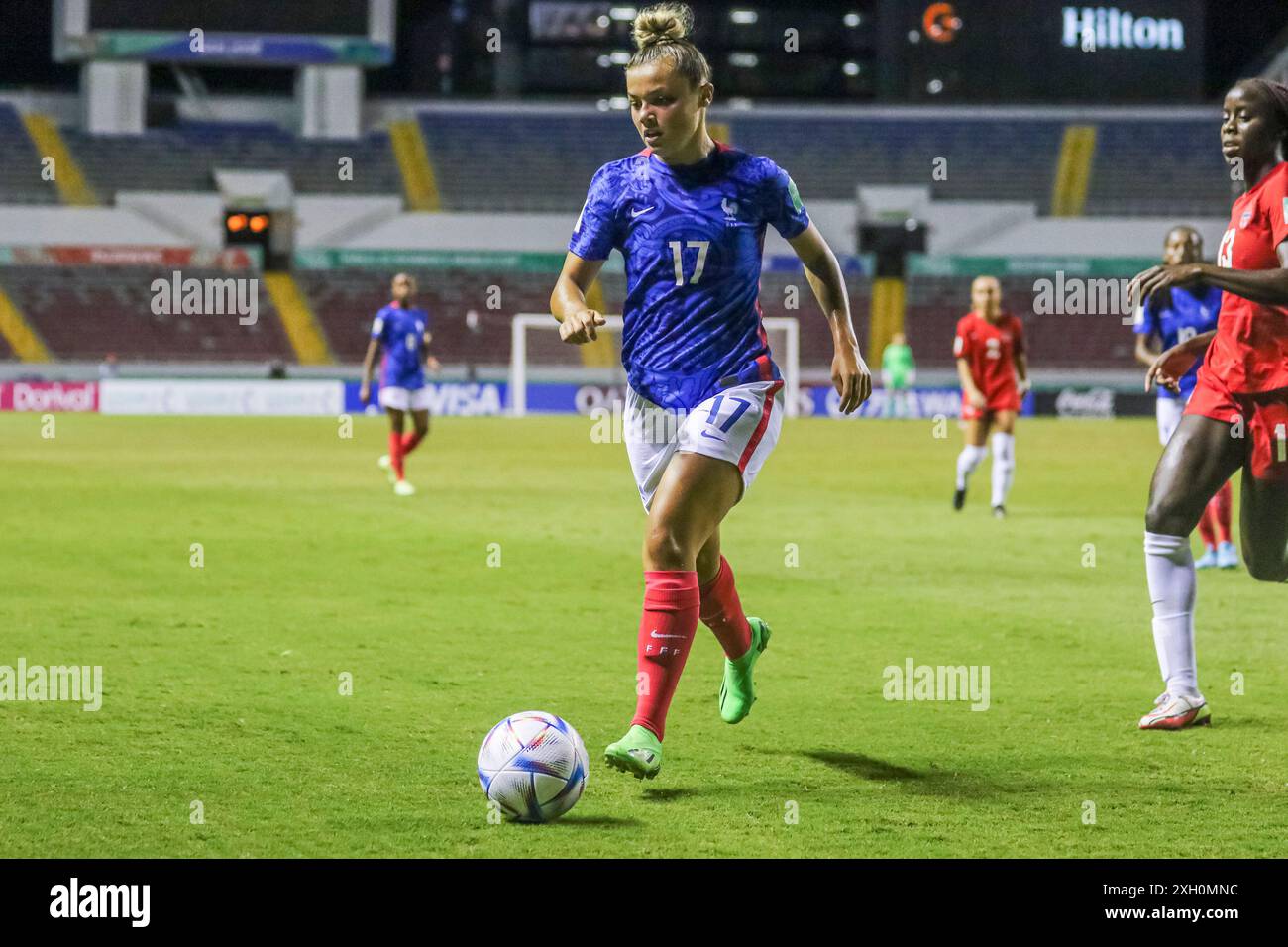 Oceane Hurtre von Frankreich beim Spiel Frankreich gegen Kanada am 14. August 2022 bei der FIFA U-20-Frauen-Weltmeisterschaft Costa Rica. (Foto: Martín Fonseca) Stockfoto Oceane Hurtre von Frankreich beim Spiel Frankreich gegen Kanada am 14. August 2022 bei der FIFA U-20-Frauen-Weltmeisterschaft Costa Rica. (Foto: Martín Fonseca) Stockfoto