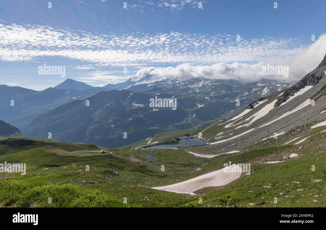 Landschaftspanorama Fuscherlacke, Pinzgau Stockfoto