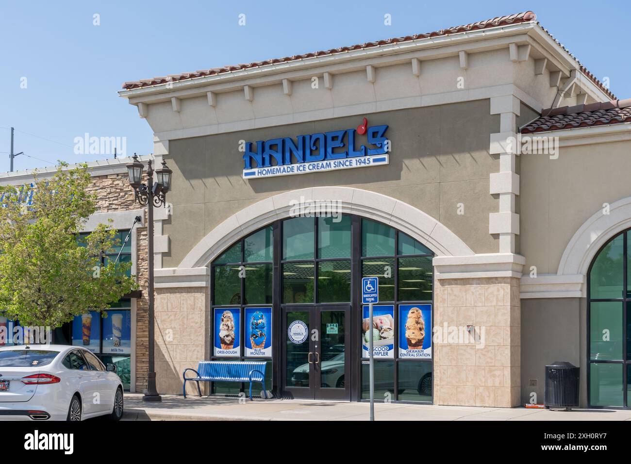 West Valley City, Utah, USA – 15. Mai 2023: Ein hausgemachter Eisladen von Händel in 3599 S 2700 W in West Valley City, Utah, USA. Stockfoto