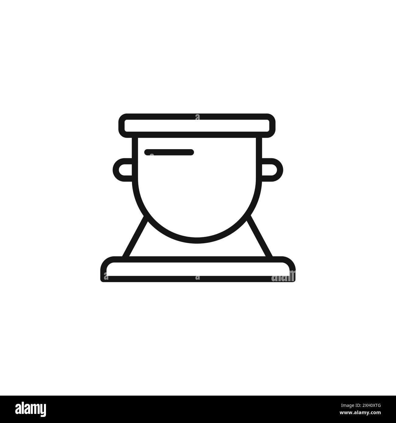 Brazier Icon Logo Zeichen Vektorkontur in Schwarz-weiß Farbe Stock Vektor