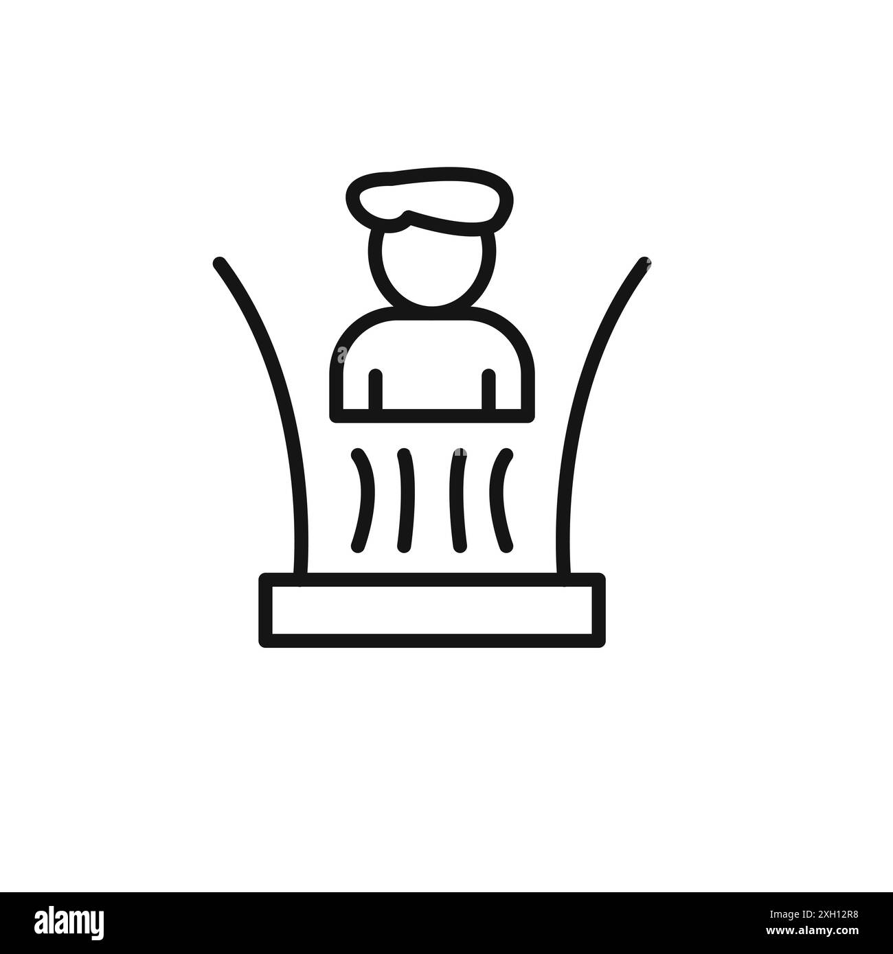 Holographisches Display Symbol Logo Vektorumrandung in Schwarz-weiß Stock Vektor