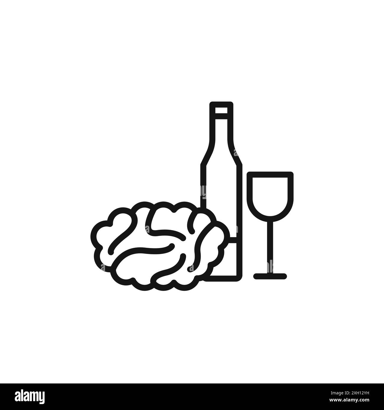 Habits Psychology Symbol Logo Vektor Umriss in schwarz-weiß Farbe Stock Vektor