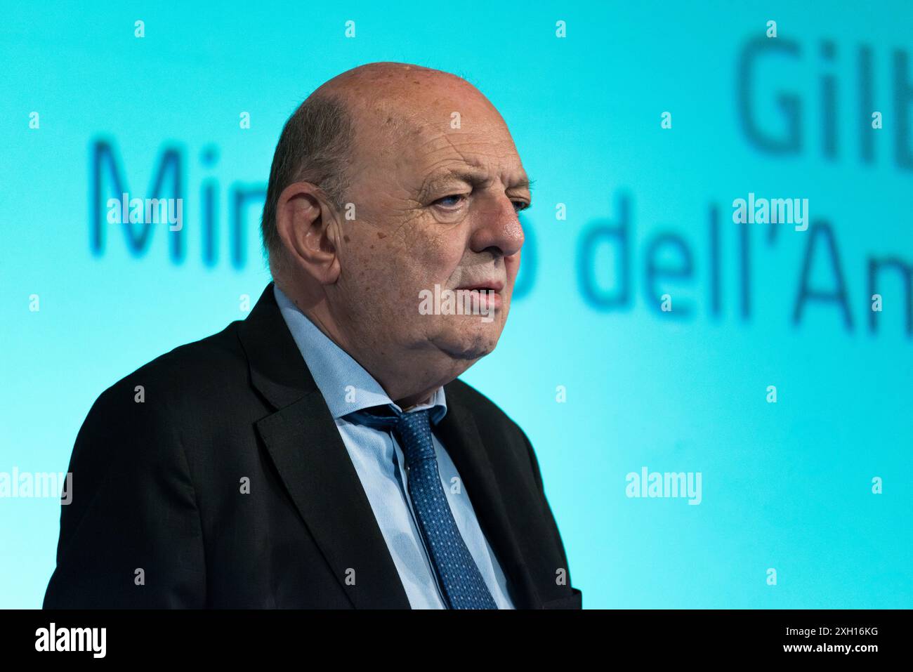 Rom, Italien. Im Foto Gilberto Pichetto Fratin (Minister für Umwelt und Energiesicherheit). NUR REDAKTIONELLE VERWENDUNG! NICHT FÜR KOMMERZIELLE ZWECKE! Stockfoto