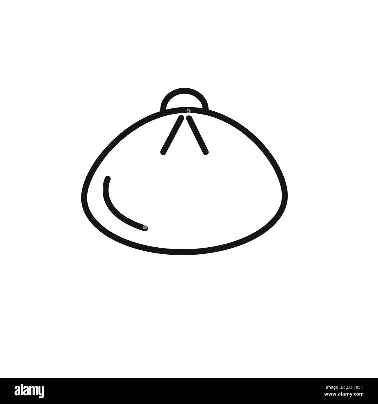 Satsuma Icon Logo Zeichen Vektor Umriss in schwarz-weiß Farbe Stock Vektor