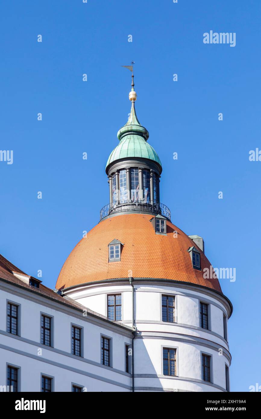 Turm und Fassade des Schlosses Neuburg an der Donau Stockfoto