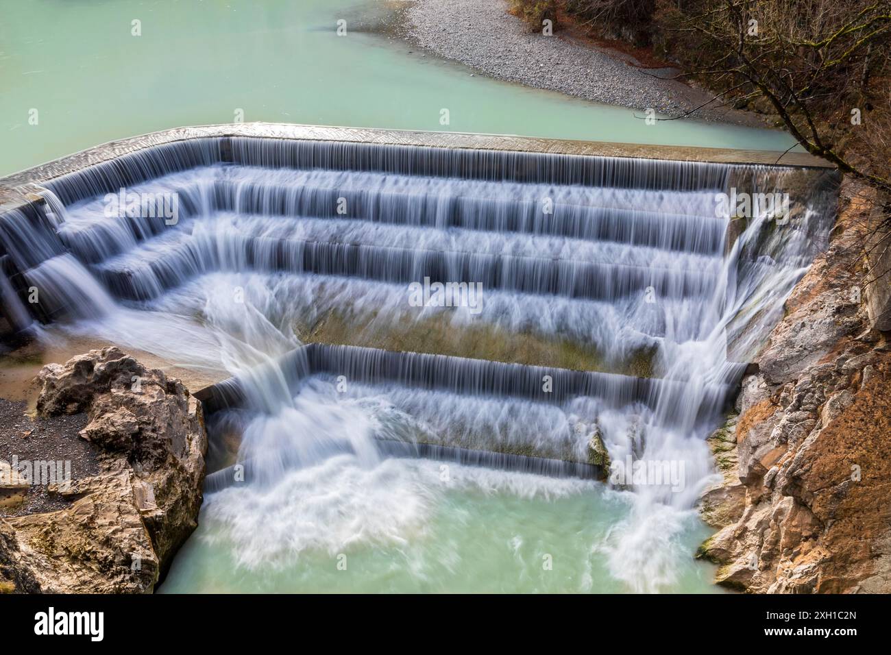 Lech Falls in Füssen, Bayern, Deutschland Stockfoto