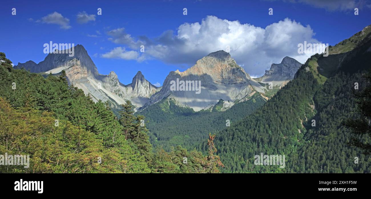 Frankreich, Drôme Lus-la-Croix-Haute, vallon de la Jarjatte, Massif du Vercors, Pays du Buëch Naturregion von Frankreich Stockfoto