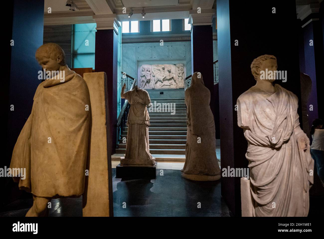 Antike griechische Skulpturen, Archäologisches Museum, Istanbul, Türkei Stockfoto