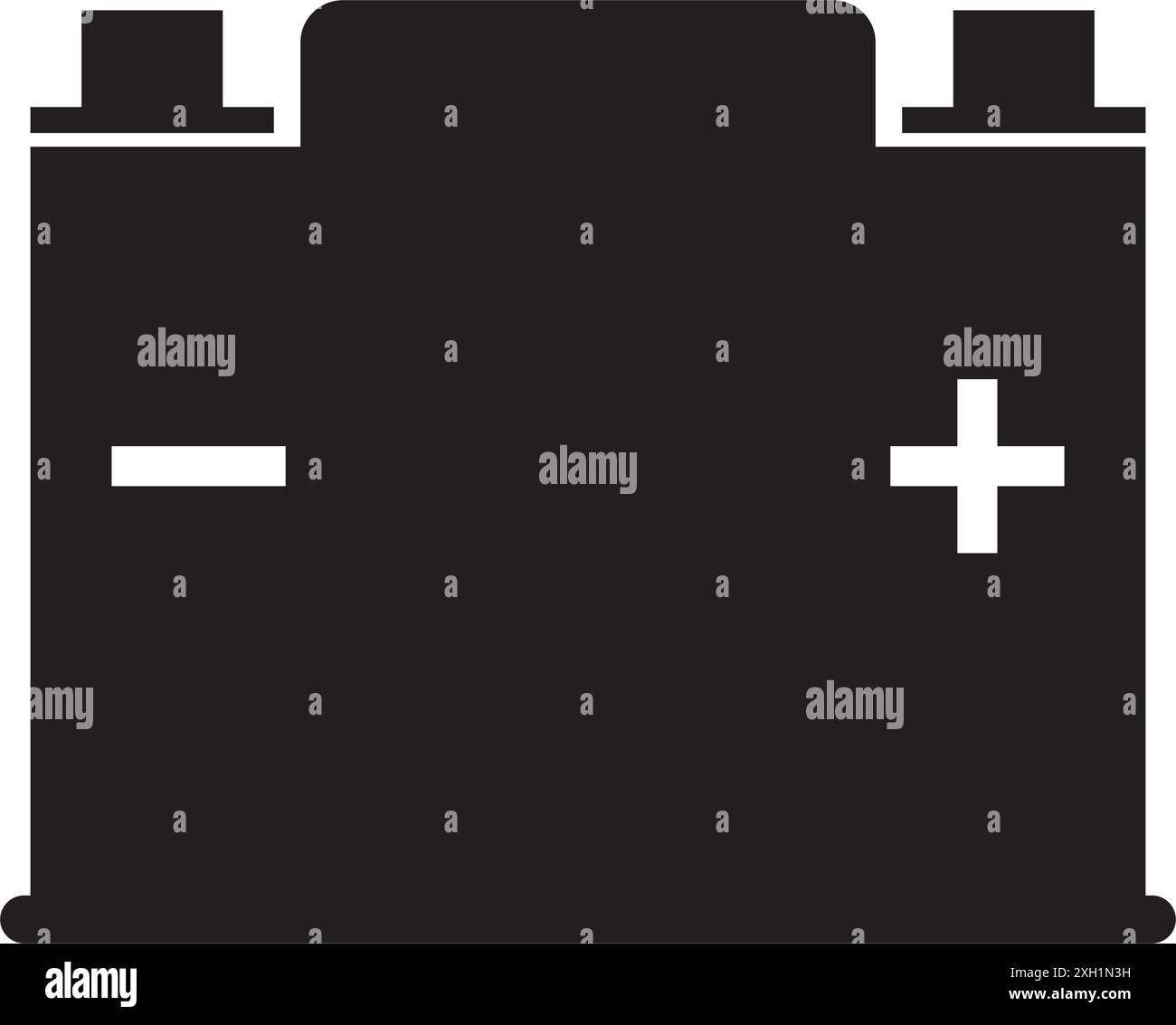 Logo-Design mit Vektorgrafik des Batteriesymbols Stock Vektor