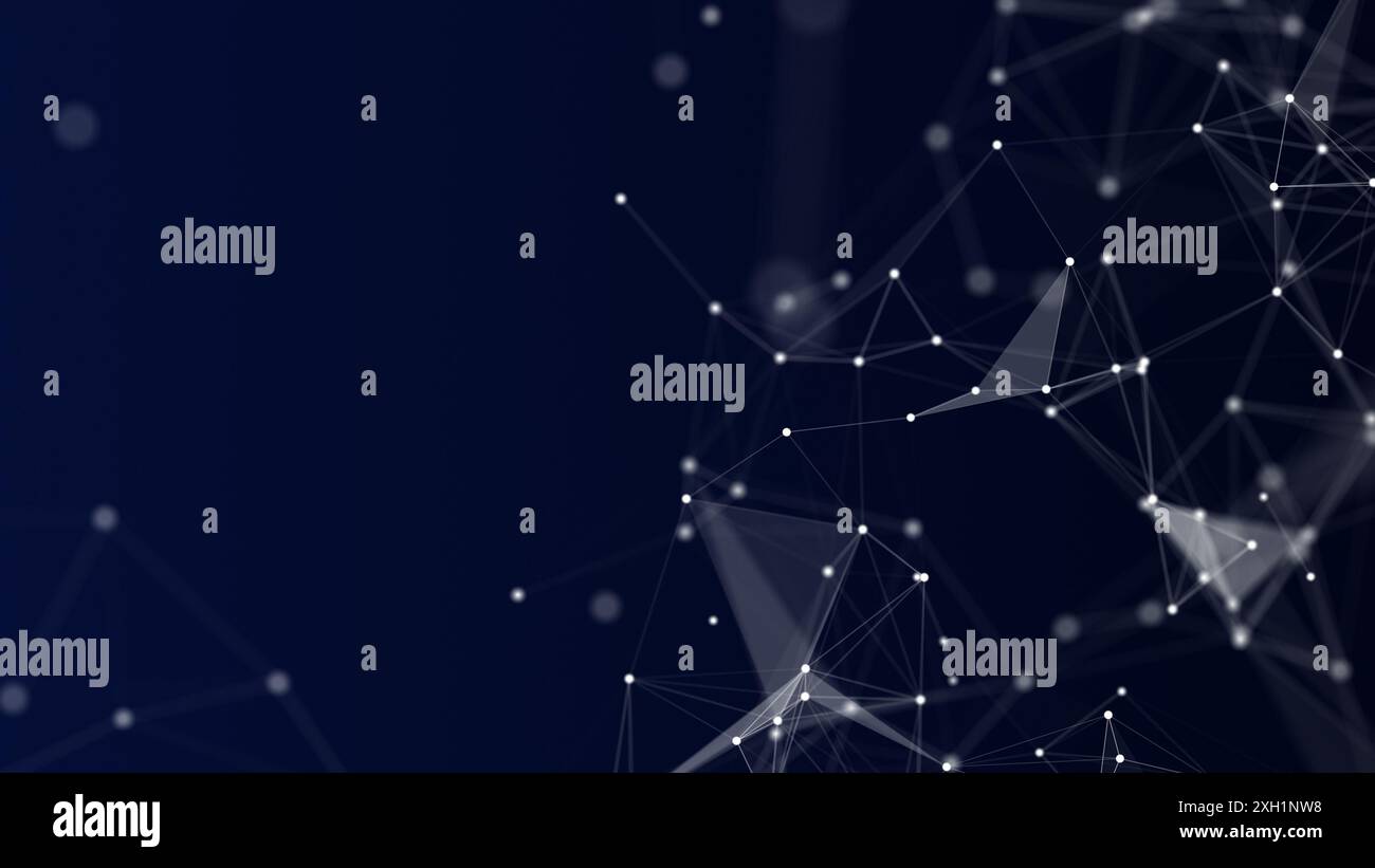 Globale Netzwerkkonnektivität und die Idee der digitalen Technologie Stockfoto