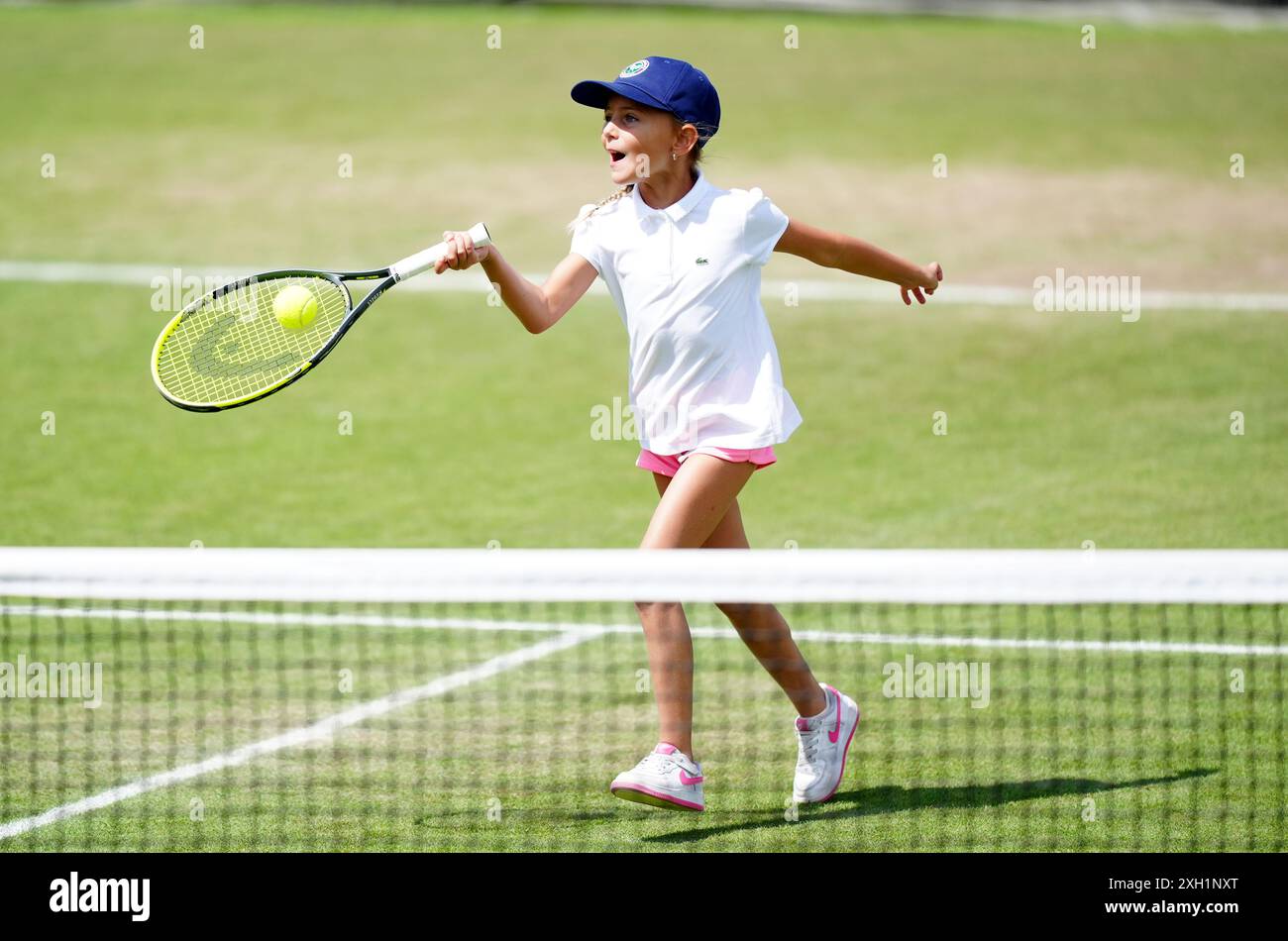 Tara Djokovic trainiert in Wimbledon am 11. Tag der Wimbledon Championships 2024 im All England Lawn Tennis and Croquet Club in London. Bilddatum: Donnerstag, 11. Juli 2024. Stockfoto