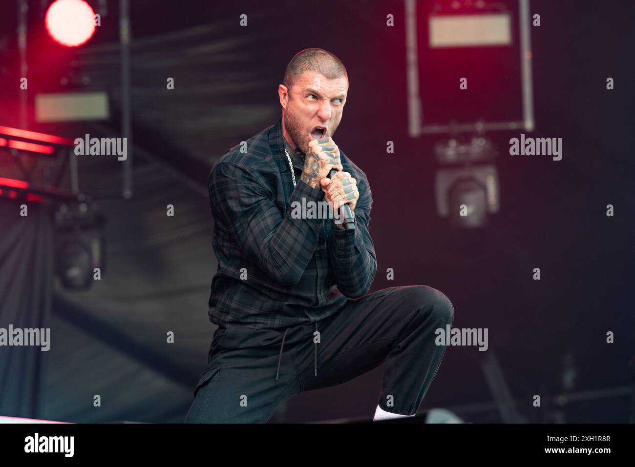 6. Juni 2024 Norje, Schweden: Band Slaughter wird beim Sweden Rock Festival in Schweden auftreten. (Foto: Lennart Håård | HaardRockPhotography) Stockfoto