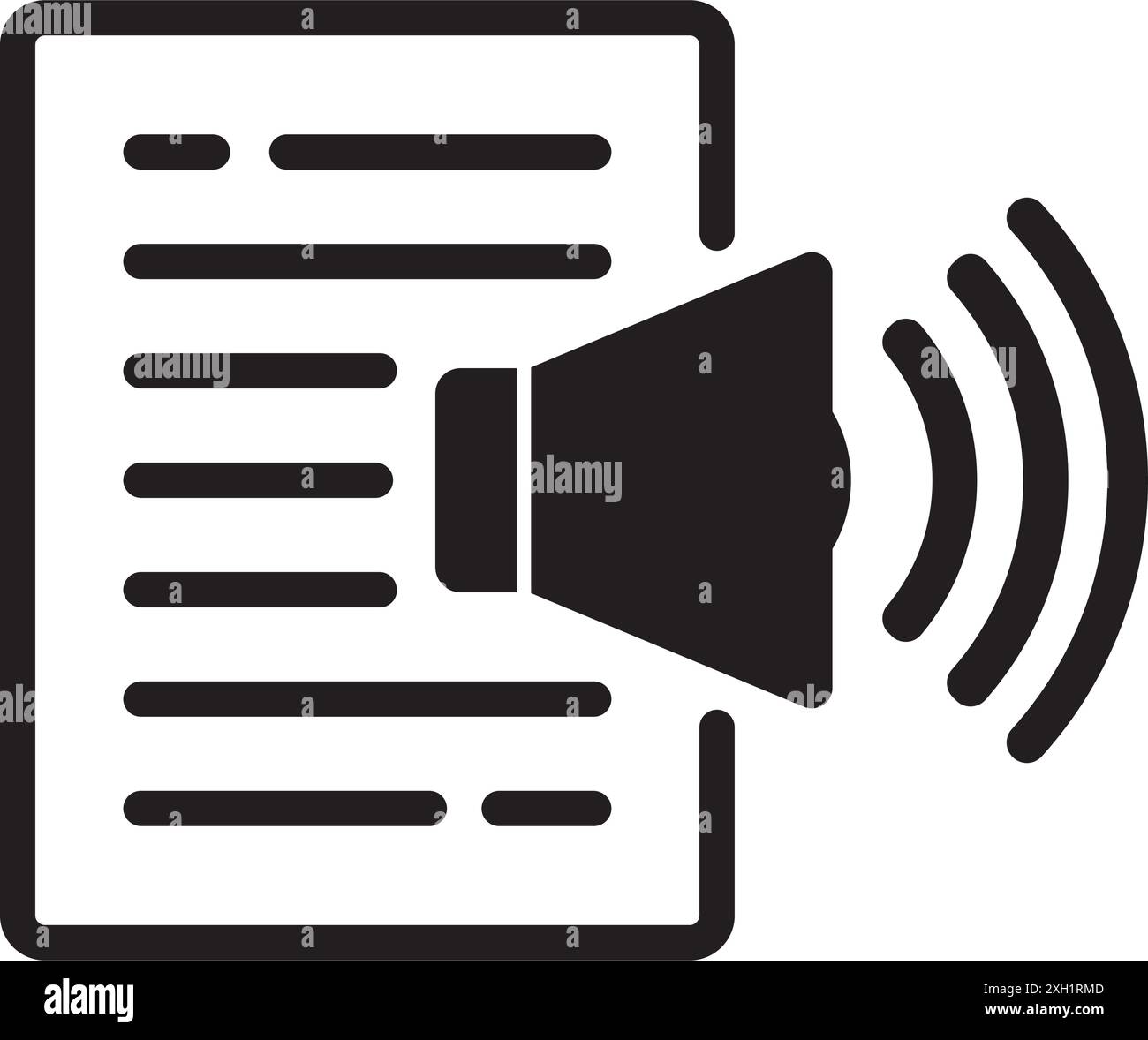 Text-to-Speech-Symbol, Vektordesign-Illustration Logo-Vorlage Stock Vektor